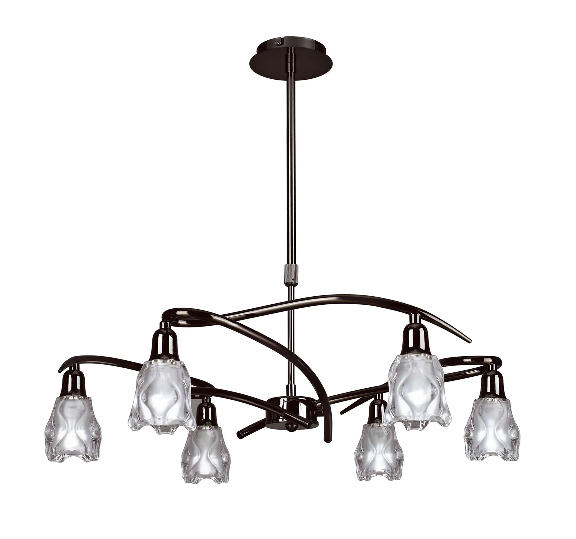 Amel Black Chrome Ceiling Lights Mantra Multi Arm Fittings